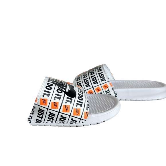 Nike Benassi JDI White Just Do It Printed Men\'s Slide Size 12 #B1531 main image 10